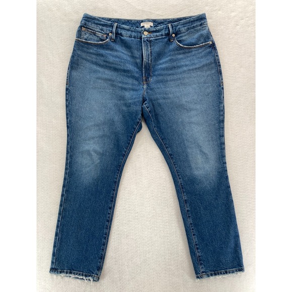 Good American Jeans Women's 15 Skinny Ankle Medium Wash Blue Stretch Denim - Picture 1 of 14
